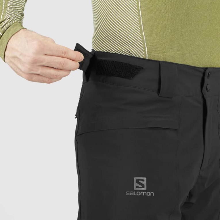 Black Salomon Brilliant Men's Ski Pants | IE MR9806